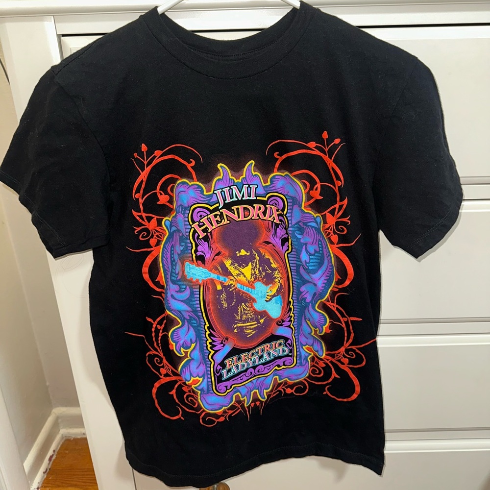 Black Graphic Tee - Jimi Hendrix.